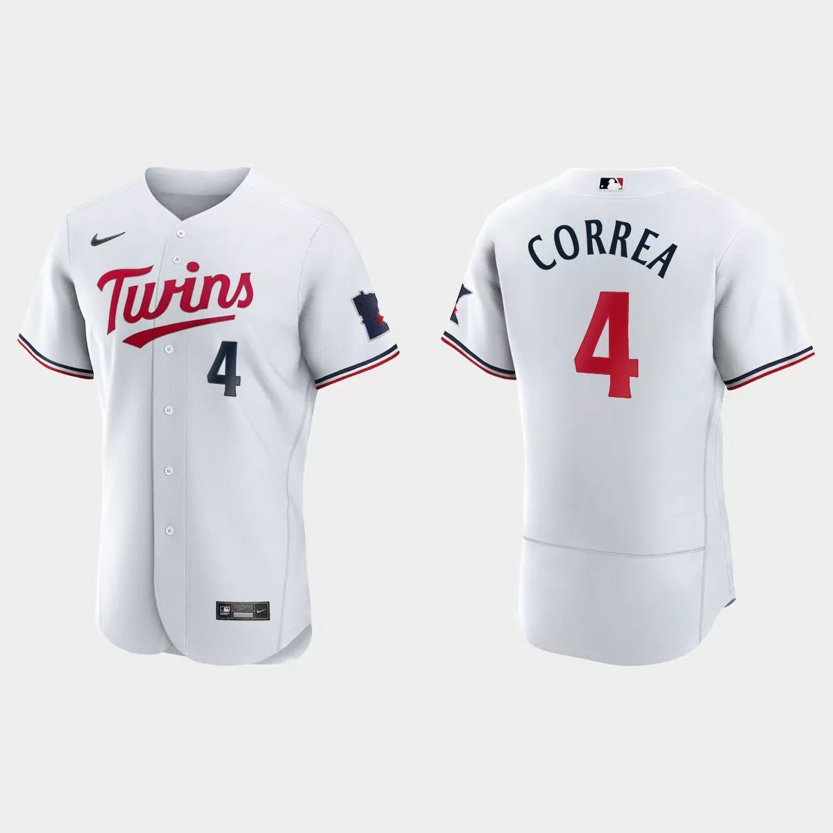 Minnesota Twins #4 Carlos Correa Men's 2023 Authentic Jersey - White