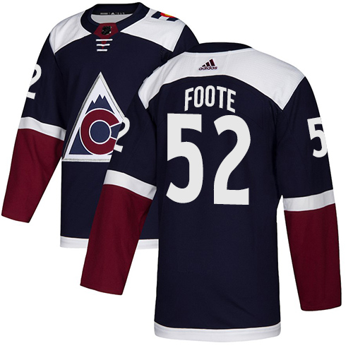 Adidas Colorado Avalanche #52 Adam Foote Navy Alternate Authentic Stitched Jersey Men's