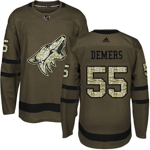 Adidas Arizona Coyotes #55 Jason Demers Green Salute to Service Stitched Jersey Men's