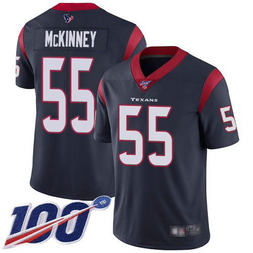 Houston Texans #55 Benardrick McKinney Navy Blue Team Color Men's Stitched 100th Season Vapor Limited Jersey Men's
