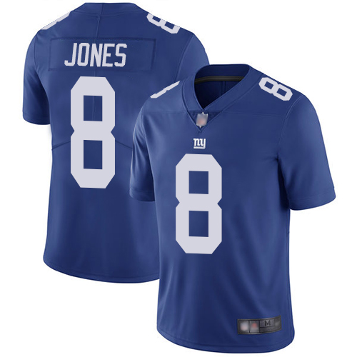 Giants #8 Daniel Jones Royal Blue Team Color Youth Stitched Vapor Untouchable Limited Jersey