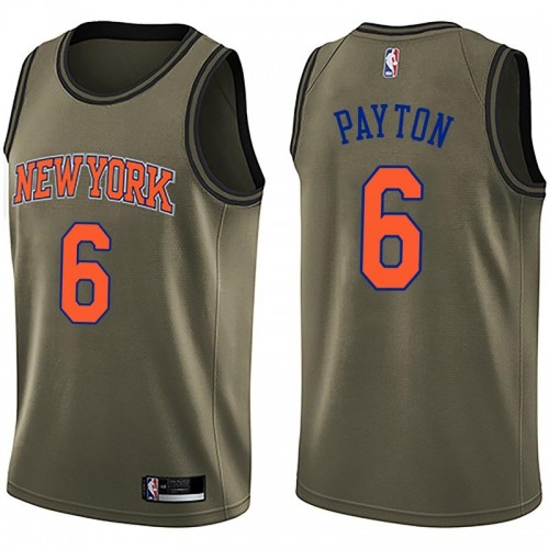 New York Knicks #6 Elfrid Payton Green Youth Swingman Salute to Service Jersey Youth