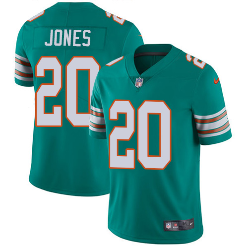 Miami Dolphins #20 Reshad Jones Aqua Green Alternate Youth Stitched Vapor Untouchable Limited Jersey Youth