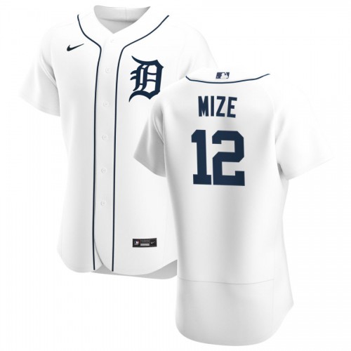 Detroit Detroit Tigers #12 Casey Mize Men's White Home 2020 Authentic Player Jersey Men's