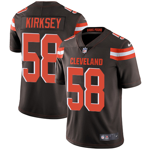 Cleveland Browns #58 Christian Kirksey Brown Team Color Youth Stitched Vapor Untouchable Limited Jersey Youth