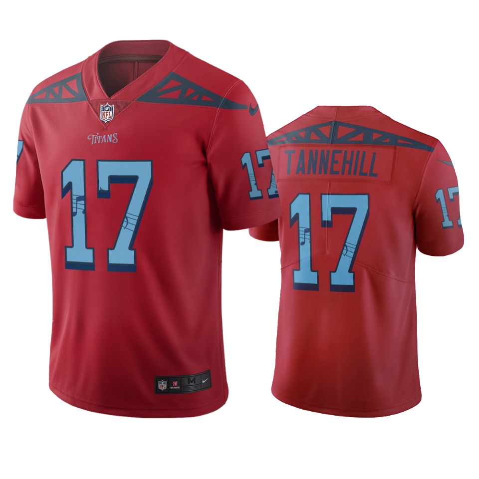 Tennessee Titans #17 Ryan Tannehill Red Vapor Limited City Edition Jersey