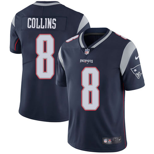 New England Patriots #8 Jamie Collins Sr Navy Blue Team Color Men's Stitched Vapor Untouchable Limited Jersey Men's