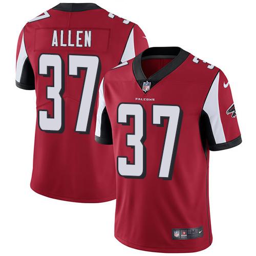 Atlanta Falcons #37 Ricardo Allen Red Team Color Youth Stitched Vapor Untouchable Limited Jersey Youth
