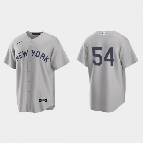 New York New York Yankees #54 Aroldis Chapman Men's Gray 2021 Field of Dreams Game Jersey Men's