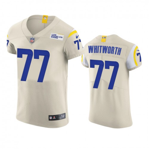 Los Angeles Los Angeles Rams #77 Andrew Whitworth Men's Vapor Elite Player Jersey - Bone Men's