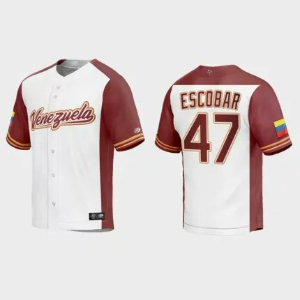 Edwin Escobar Venezuela Baseball 2023 World Baseball Classic Replica Jersey – White