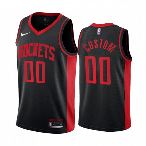 Houston Rockets Personalized Black Swingman 2020-21 Earned Edition Jersey