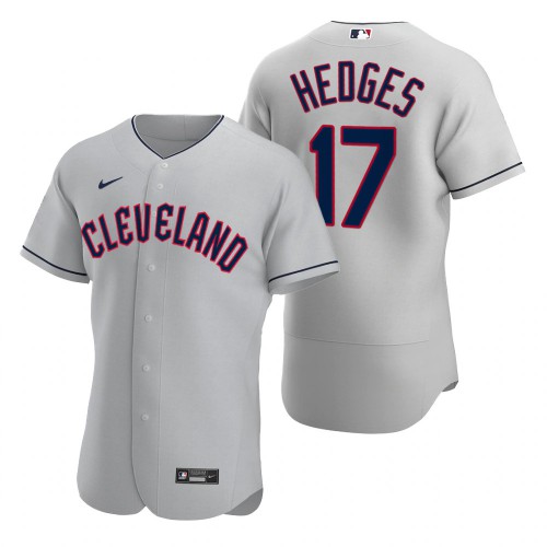 Cleveland Guardians #17 Austin Hedges Gray Men's 2022 Authentic Road Jersey Men's