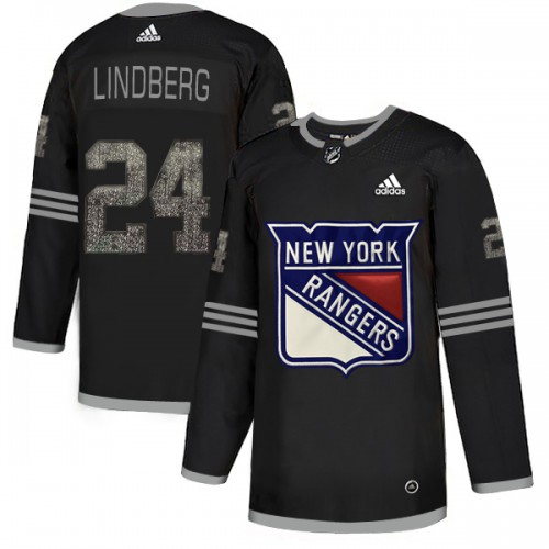 Adidas New York Rangers #24 Oscar Lindberg Black Authentic Classic Stitched Jersey Men's