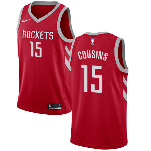 Houston Rockets #15 DeMarcus Cousins Red Youth Swingman Icon Edition Jersey Youth