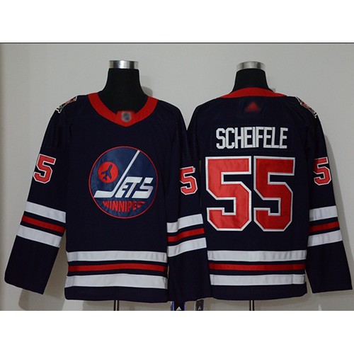 Adidas Winnipeg Jets #55 Mark Scheifele Navy Blue Authentic 2019 Heritage Classic Stitched Jersey Men's