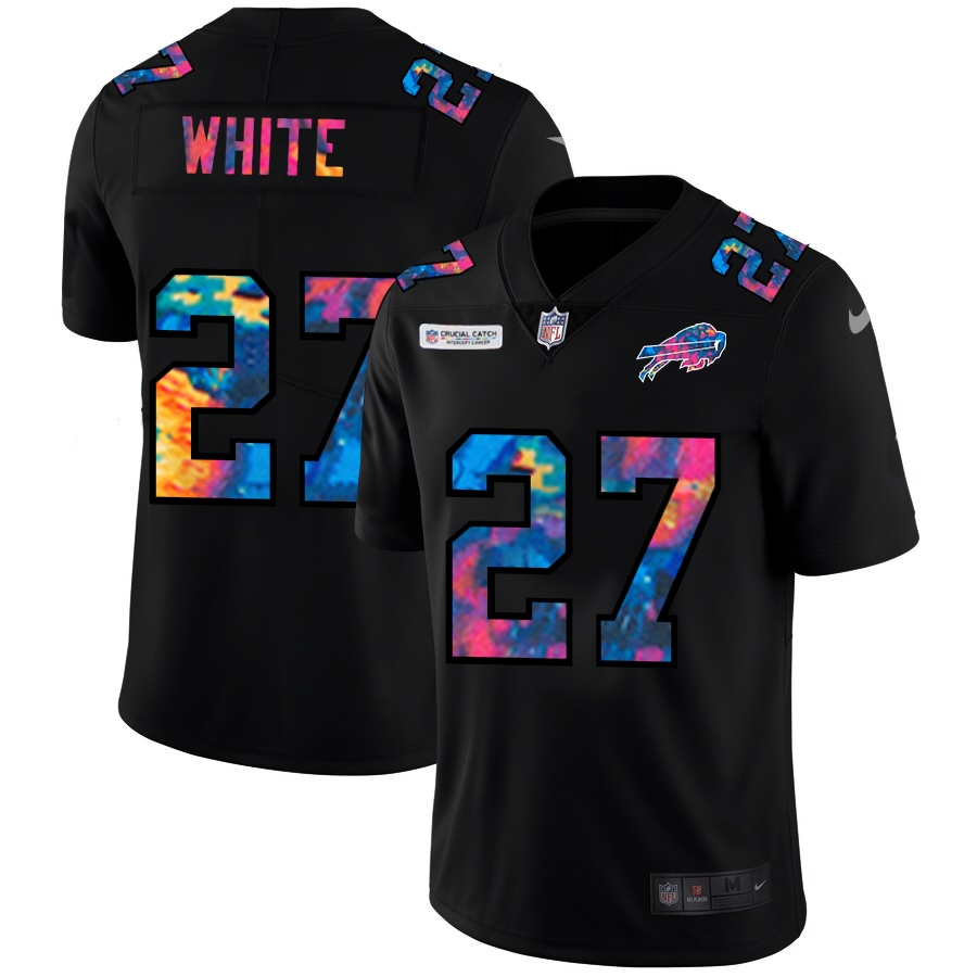 Buffalo Bills #27 Tre'Davious White Men's Multi-Color Black 2020 Crucial Catch Vapor Untouchable Limited Jersey