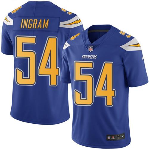 Los Angeles Chargers #54 Melvin Ingram Electric Blue Youth Stitched Limited Rush Jersey Youth