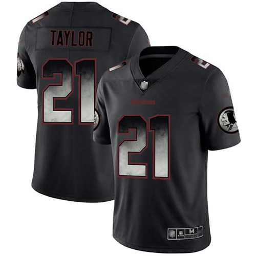 Commanders #21 Sean Taylor Black Men's Stitched Vapor Untouchable Limited Smoke Fashion Jersey