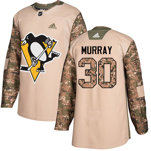 Adidas Pittsburgh Penguins #30 Matt Murray Camo Authentic 2017 Veterans Day Stitched Youth Jersey Youth