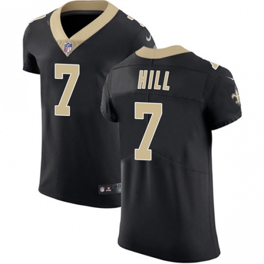 Saints #7 Taysom Hill Black Team Color Men's Stitched Vapor Untouchable Elite Jersey