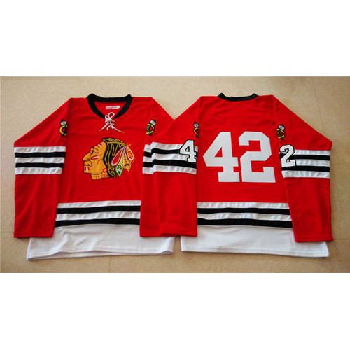 Mitchell And Ness 1960-61 Chicago Blackhawks #42 Joakim Nordstrom Red Stitched Jersey Men's
