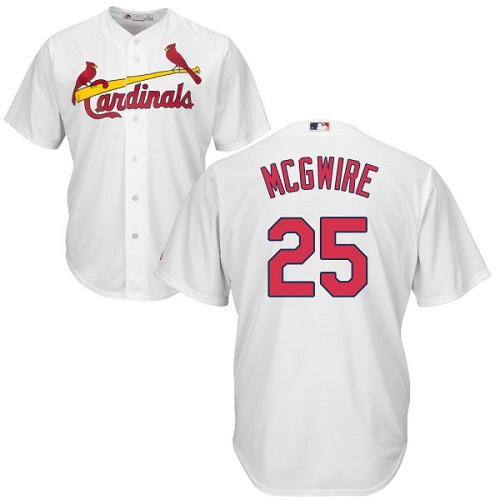 St.Louis Cardinals #25 Mark McGwire White Cool Base Stitched Youth Jersey Youth