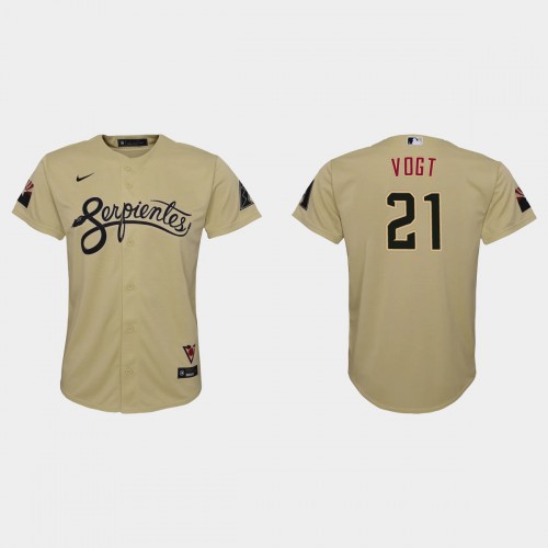 Arizona Arizona Diamondbacks #21 Stephen Vogt Youth 2021 City Connect Jersey Gold Youth