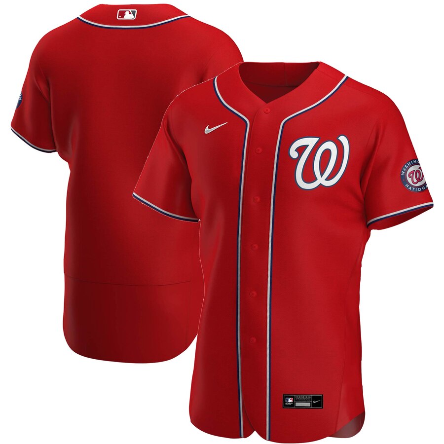 Washington Nationals Men's Red Alternate 2020 Authentic Team Jersey