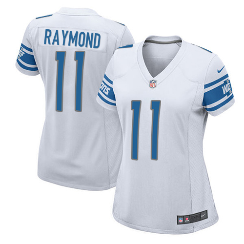 Lions #11 Kalif Raymond White Women's Stitched Elite Jersey