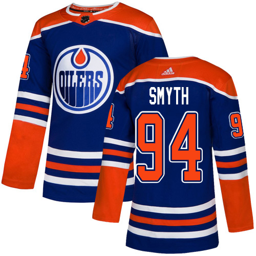 Adidas Edmonton Oilers #94 Ryan Smyth Royal Blue Alternate Authentic Stitched Jersey Men's