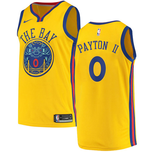 Golden State Warriors #0 Gary Payton II Gold Swingman City Edition Jersey Mens