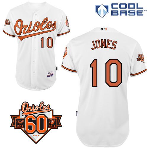 Baltimore Orioles #10 Adam Jones White Cool Base Stitched Jersey Men's