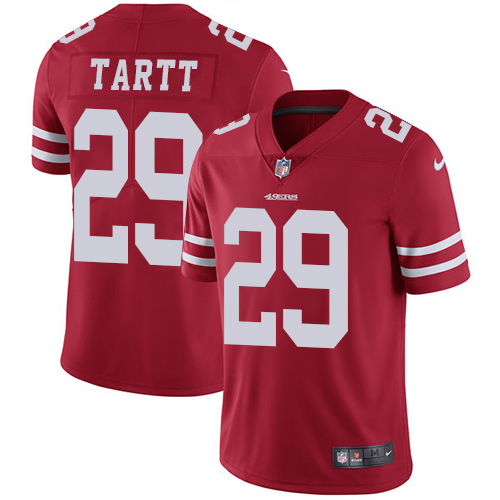 San Francisco 49ers #29 Jaquiski Tartt Red Team Color Youth Stitched Vapor Untouchable Limited Jersey Youth