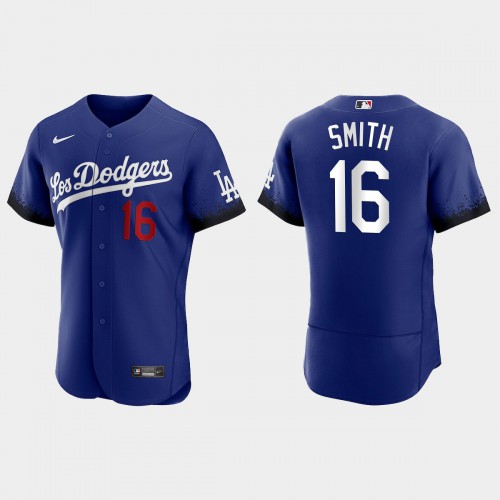 Los Angeles Los Angeles Dodgers #16 Will Smith Men's 2021 City Connect Authentic Jersey Royal Men's