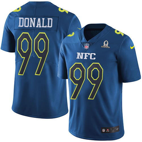 Rams #99 Aaron Donald Navy Men's Stitched Limited NFC 2017 Pro Bowl Jersey