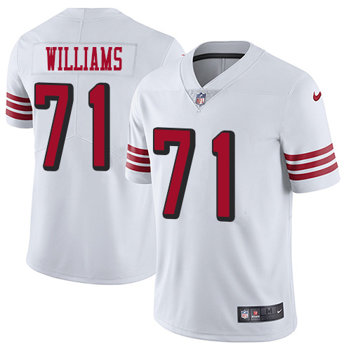 San Francisco San Francisco 49ers #71 Trent Williams White Rush Men's Stitched Vapor Untouchable Limited Jersey Men's