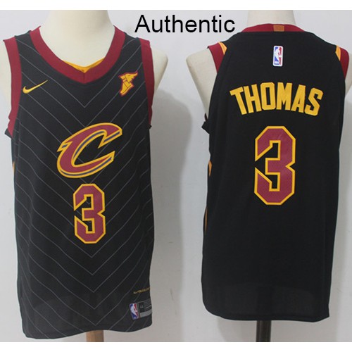 Cleveland Cavaliers #3 Isaiah Thomas Black Authentic Statement Edition Jersey Mens