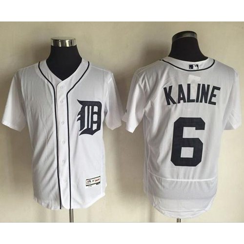 Detroit Tigers #6 Al Kaline White Flexbase Authentic Collection Stitched Jersey Men's