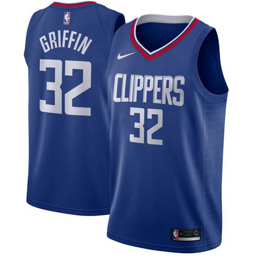 Los Angeles Clippers #32 Blake Griffin Blue Swingman Icon Edition Jersey Mens