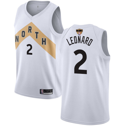 Toronto Raptors #2 Kawhi Leonard White 2019 Finals Bound Swingman City Edition 2018/19 Jersey Mens