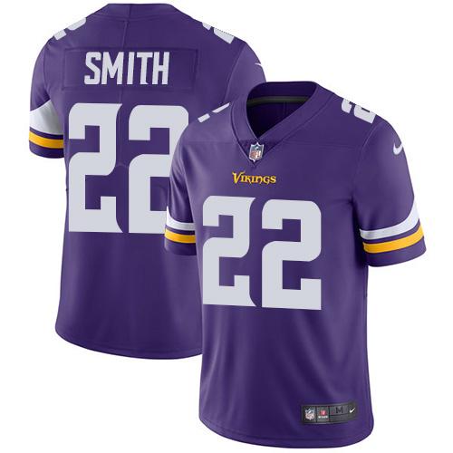 Vikings #22 Harrison Smith Purple Team Color Men's Stitched Vapor Untouchable Limited Jersey
