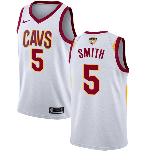 Cleveland Cavaliers #5 J.R. Smith White Association Edition The Finals Patch Swingman Jersey Mens