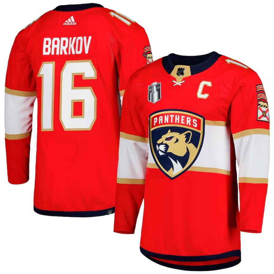 Adidas Lightning #16 Aleksander Barkov Men's 2023 Stanley Cup Final Home Primegreen Player Jersey - Red