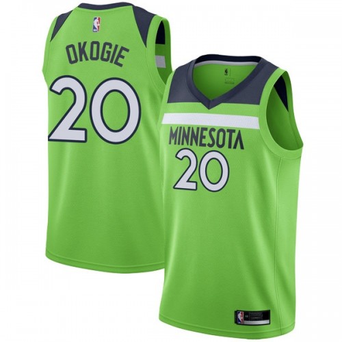Minnesota Timberwolves #20 Josh Okogie Green Youth Swingman Statement Edition Jersey Youth