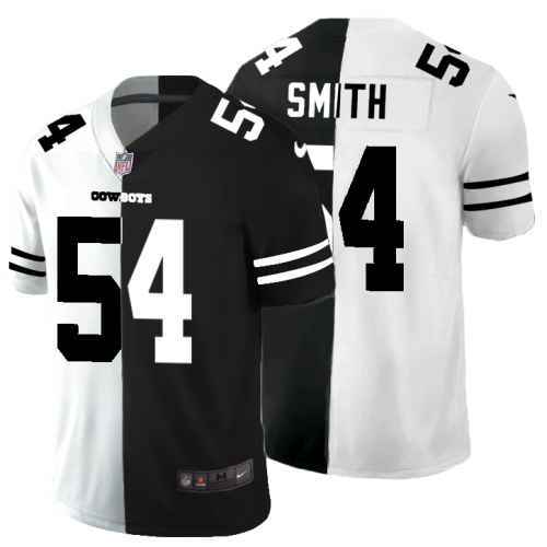 Dallas Dallas Cowboys #54 Jaylon Smith Men's Black V White Peace Split Vapor Untouchable Limited Jersey Men's