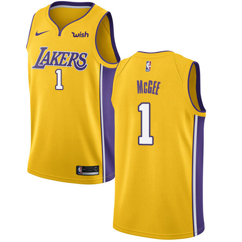 Los Angeles Lakers #1 JaVale McGee Gold Youth Swingman Icon Edition Jersey Youth