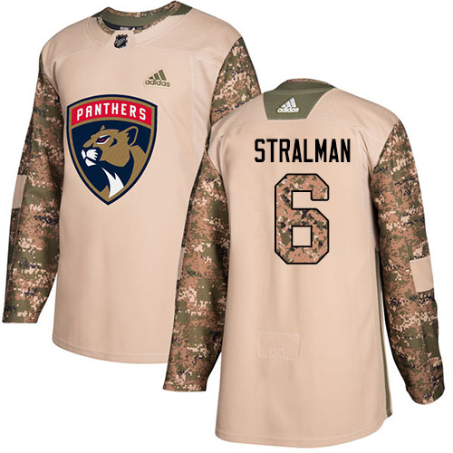 Adidas Florida Panthers #6 Anton Stralman Camo Authentic 2017 Veterans Day Stitched Youth Jersey Youth
