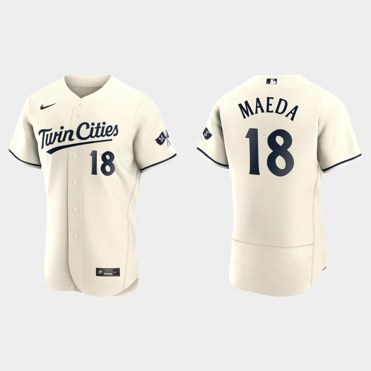 Minnesota Twins #18 Kenta Maeda Men's 2023 Authentic Jersey - Cream