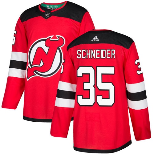 Adidas New Jersey Devils #35 Cory Schneider Red Home Authentic Stitched Jersey Men's
